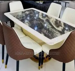 Marble Dining Table With 6 Chair