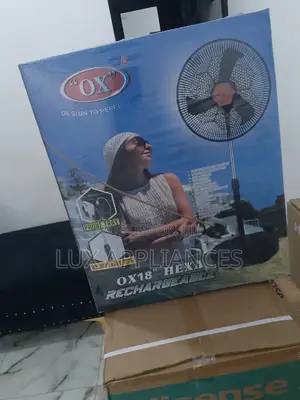 OX 18 Inches Standing Durable Rechargeable Fan