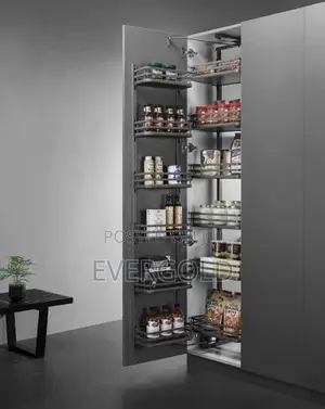 Gray Pantry Six Step With Warranty and Complete Accessories