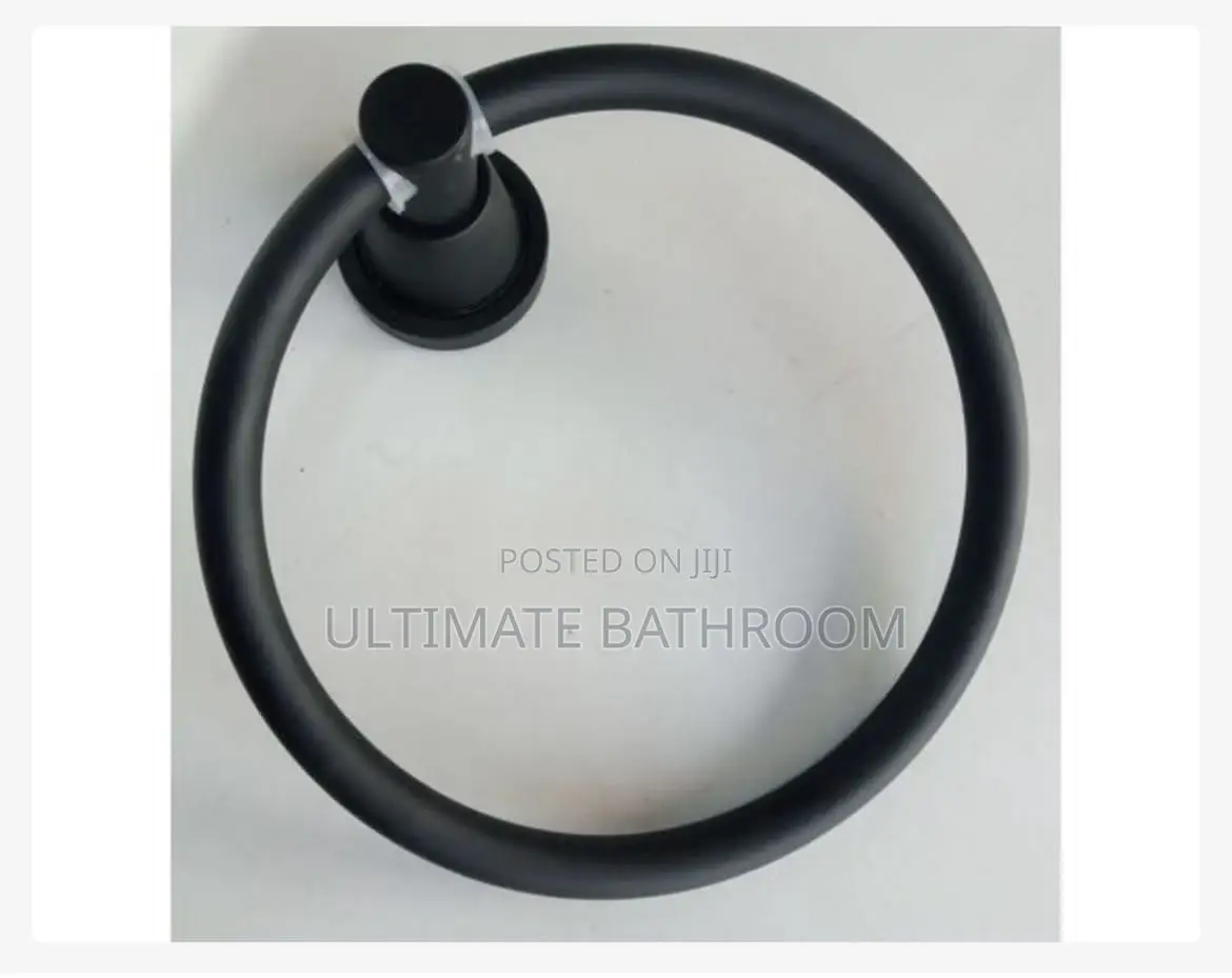 Black Towel Ring Holder