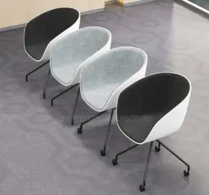 Luxury Comfortable Fabric Chair With Wheel