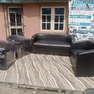 Leather Bucket Chair Set