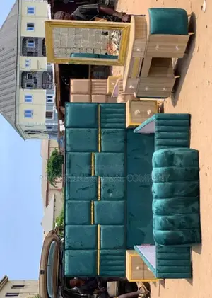 Bed Frame 6x6 With Bed Side Drawers/Dressing Mirror/Footrest