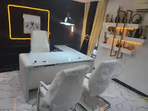 White Office Table and Chairs