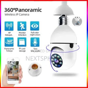 Bulb Security Camera 2mp - Smart Home Wifi PTZ Camera