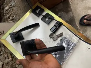 Antirust Black Coated Door Lock Set
