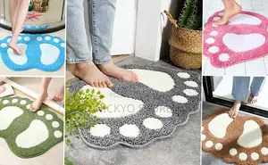 Big Feet Bathroom Shower Rugs for Kitchen, Room, Toilet