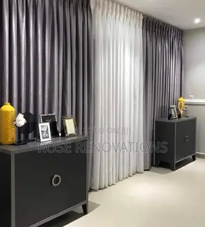 Grey Color Smart Curtains for 3800 Per Yard