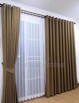 Brown Color Curtains for 4500 Per Yard