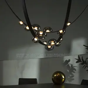 Simple Leather Led Pendant Lamp Home Decor Chandelier Light