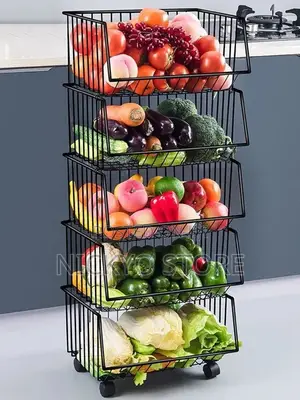 5 Layers Basket for Kitchen Fruit Vegetable Storage Cart