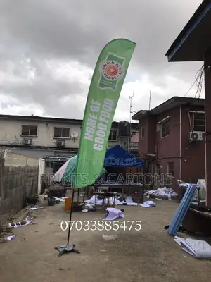 Feather Banner Stand and Branding