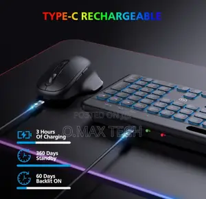 Micropack Akm-240w Keyboard Mouse,Backlit Rechargeable