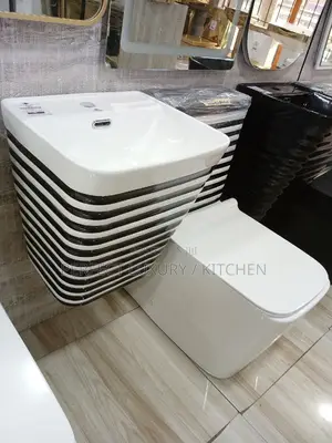Quality Black and White W C Water Closet