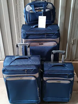 Set of 4 Navy Blue Travelling Luggage Boxes