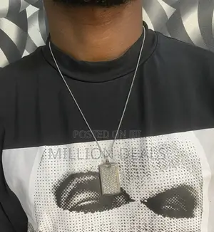 Polished Steel Silver Men’S Neckpiece N Pendant