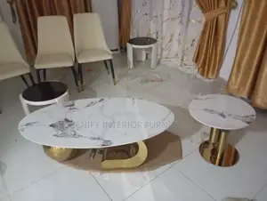 Modern Gold Plated Marble Top Center Table/Coffee Table