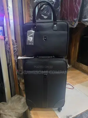 Hand Carry Leather Bag With Laptop Bag.