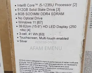 New Laptop HP 15S 8GB Intel Core I5 SSD 512GB