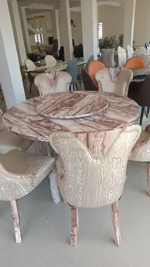 Round Marble Dining by 6seater