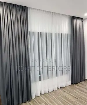 Gray Plain Curtains