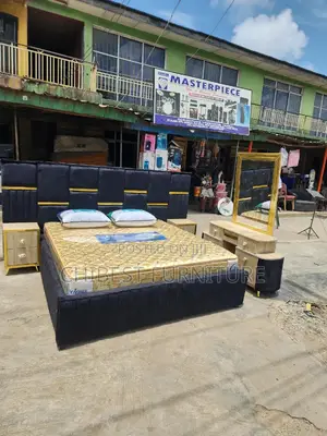 Quality 6by6 Complete Set Of Upholstery Padded Bed Frame