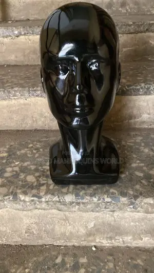 Black Male Mannequin Head for Caps. Hats