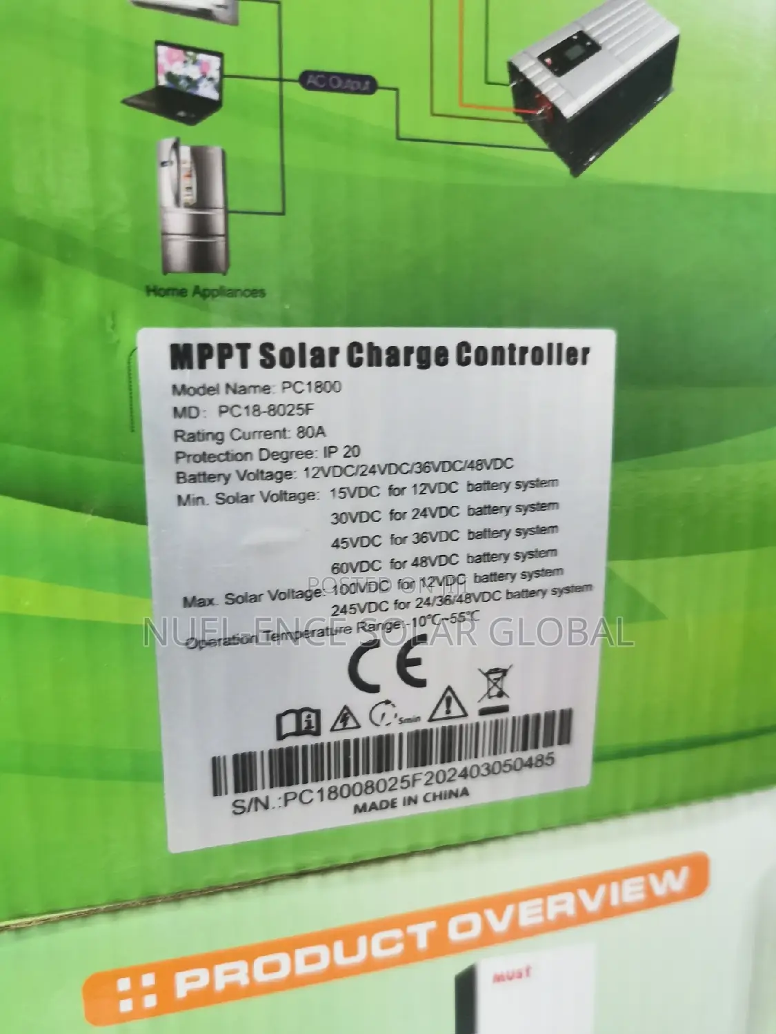 80ahs 240v MPPT MUST Charge Controller