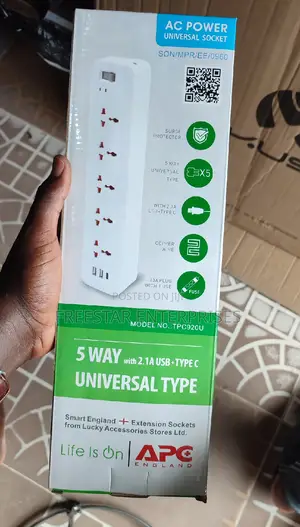 APC 5 Way Socket Extension. APC Surge Protector With Type C