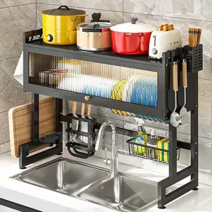 Quality Over the Sink Plate Rack-Black