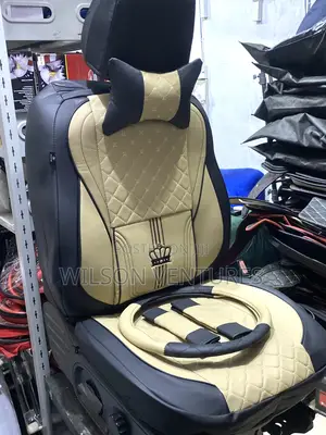 High Quality Black and Beige Crown Seat Cover Cover