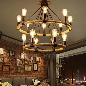 Vintage Retro Hemp Rope Chandelier