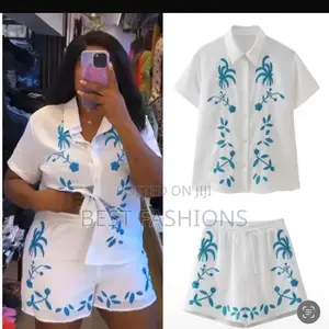 Trendy Ladies 2 Piece Shirt and Shorts