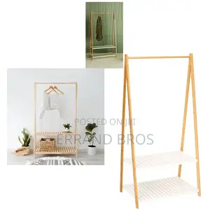 Wooden Clothes Rail With Shoe Rack.