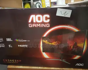 Aoc 34" Wqhd 180hz 1ms Curved Gaming Monitor With Speakers