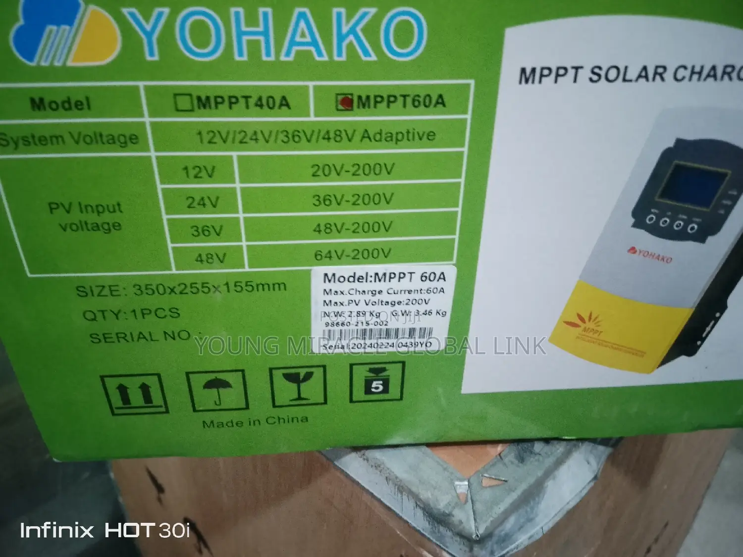 Yohako Charges Controller 60A