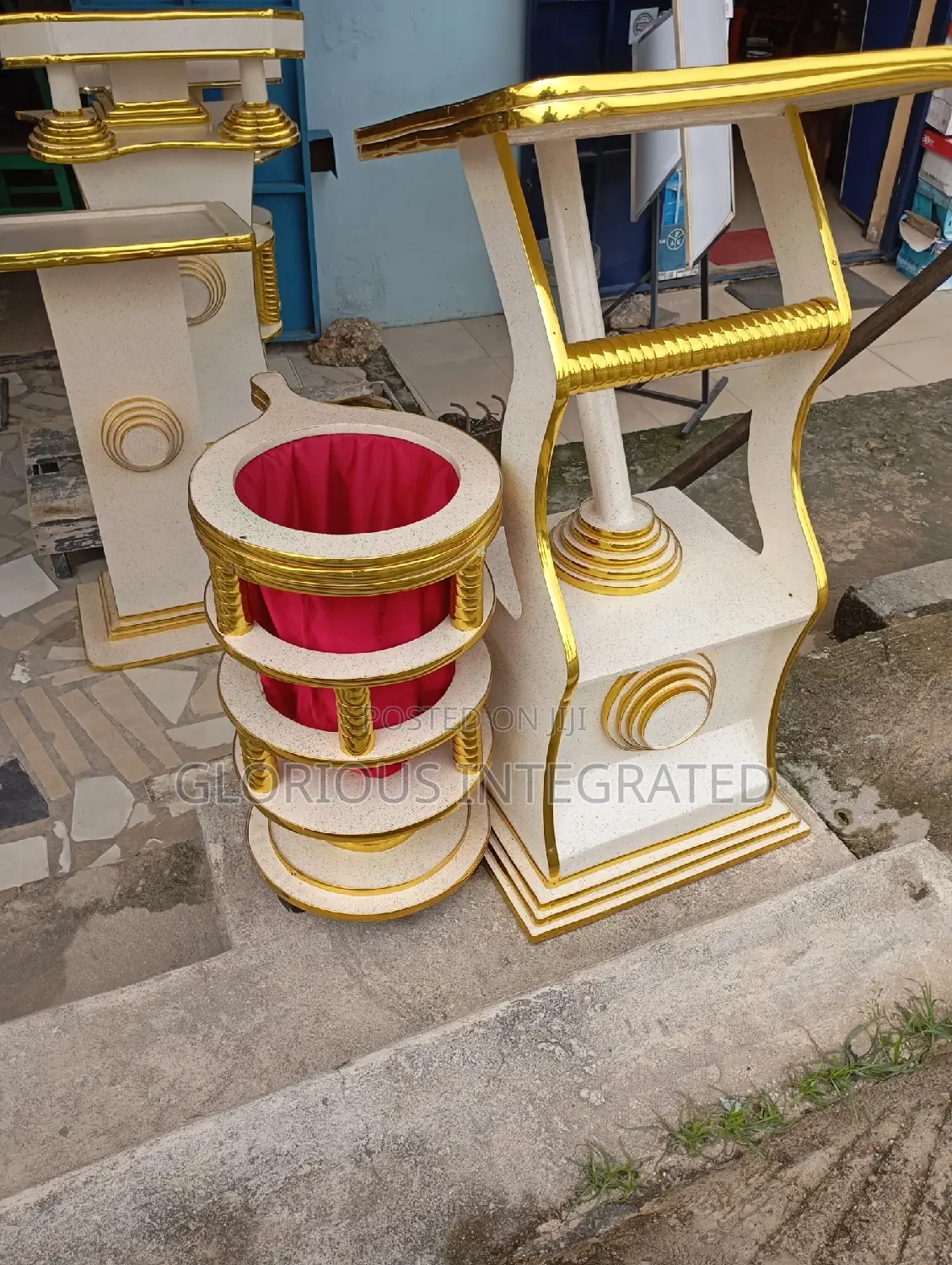 Pulpit With Offering Basket
