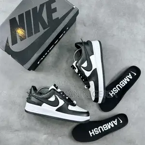 Nike White and Black Ambush Sneakers