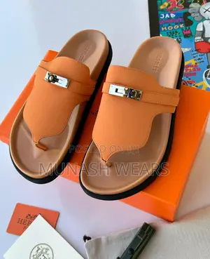 Hermes Leather Slipers