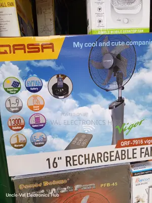 Qasa 16" Rechargeable Standing Fan