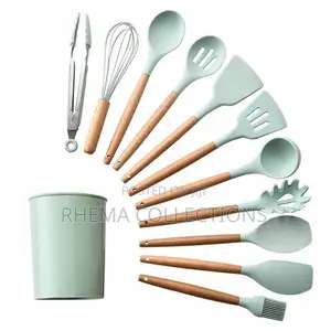 12pc Kitchenware Silicon Cooking Spoon Set