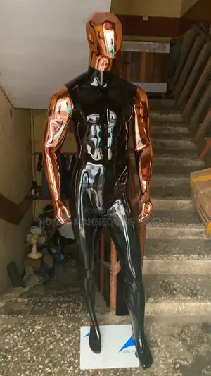 Huge Fibre Made Black And Rose Gold Male Mannequin