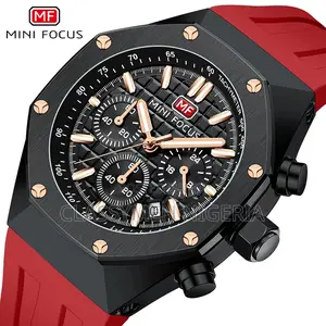 Minifocus Luxury Chronograph Waterproof Red Calendar Watch