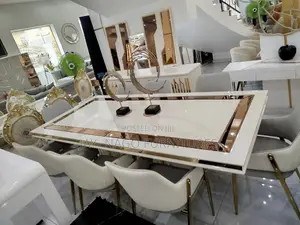 Luxury Turkish Wooden Top 8 Seater Dining Set