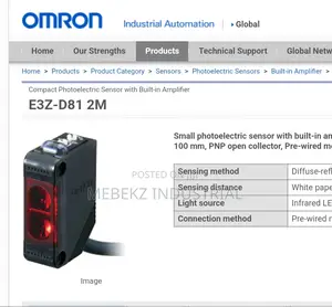 Omron Photoelectric Sensor E3z-D81 2M