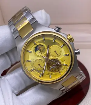 Original Lamborghini Swiss Chronograph Silver Chain Watch