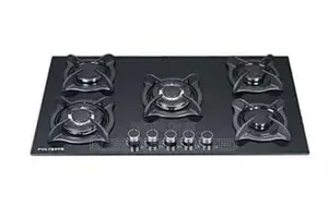 5 Burners Inbuilt Polystar Gas Cooker, Glass Top.