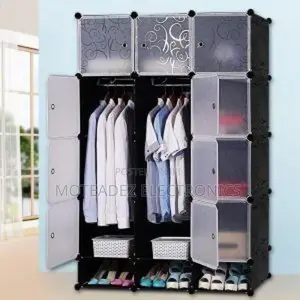 3 Partitions Luxury Detachable High Quality Plastic Rubber Wardrobe
