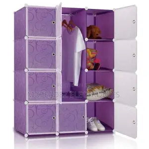 3 Partitions Luxury Detachable High Quality Plastic Rubber Wardrobe