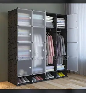 Detachable 4 Partitions Luxury Strong Quality Plastic Rubber Wardrobe